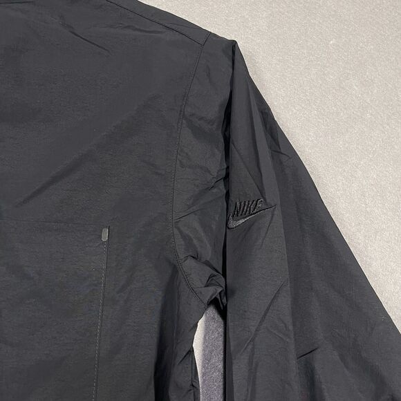 Nike Shirt Mens Small Black Sportswear Tech Pack Woven Nylon Snap Baggy DX0205 - Picture 3 of 12